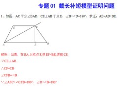 中考数学三角形相关培优专题讲义及专题练习文档 百度网盘下载