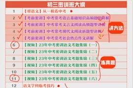 宋北平中考语文2023考前冲刺密训班(含资料)