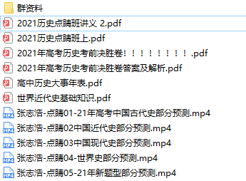 张志浩历史2021届高考历史押题点睛班资源-文件截图