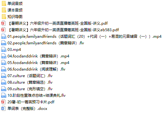 毕春艳初一英语上学期直播课-文件截图(2)