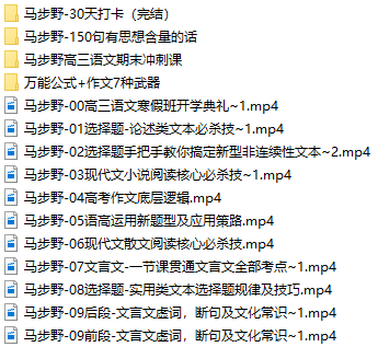 马步野2020-2021高考语文二轮辅导-文件截图（2）