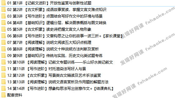 石雪峰初二语文上学期综合辅导直播课程-文件截图(2)